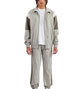 Custom Street wear 2 Piece Joggers Set Reflective Windbreaker Nylon <b>Track</b> Suit Hoodie Sweat Suit <b>Jacket</b> and Sweatpants Set - Product Image 3