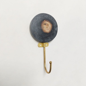 Stylish Resin Wall <b>Hook</b> with Real Wood Accent Modern Decorative Hanging <b>Hook</b> for Bedroom Bathroom <b>Kitchen</b> Wall Storage - Product Image 6