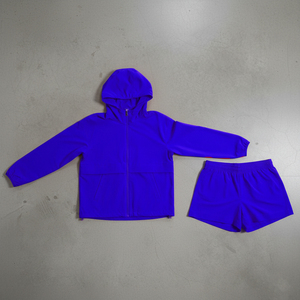Conjunto de Pantalones Cortos Impermeables con Botones Bordados Personalizados, Conjunto de Dos Piezas para Mujer, Talla Grande, Poliéster Transpirable, Tela con Memoria - Product Image 5