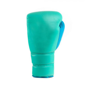 Gants de boxe en cuir bleu et jaune Econex Sports, antidérapants, à lacets, pour adultes, pour l'entraînement en salle de sport - Product Image 3