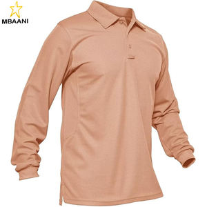Camisas Polo para Hombre, 3 Botones, Secado Rápido, Manga Larga, Estilo Táctico, Jersey Pique, Camisa de Golf - Product Image 1