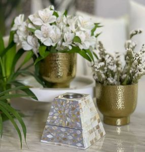 Brûleur d'encens Bakhoor artisanal en mosaïque arabe religieuse avec perles, diffuseur d'aromathérapie géométrique, tiroir de rangement, décoration d'intérieur - Product Image 2