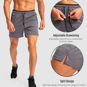 Pantalones Cortos Deportivos de Alto Rendimiento para Hombre, Ligeros, con Bolsillo Seguro, Servicios OEM y ODM - Product Image 5