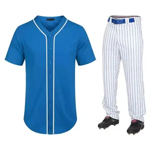 OEM Custom <b>Baseball</b>/Softball Uniform Set for Men-Heat-Transfer Printed Breathable Quick-Dry Mesh Jersey Custom Team Name Double - Product Image 2