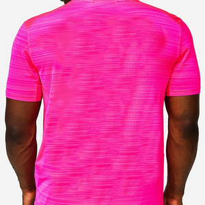 เสื้อยืดกีฬาผู้ชาย PUFFIN SPORTS ลายทาง แห้งเร็ว ทรงสปอร์ต แขนสั้น คอกลม ทรงปกติ ผ้าถักโพลีเอสเตอร์ พร้อมโลโก้สั่งทำด้านหน้า - Product Image 6