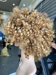 วิกผมหยิกสั้นแบบลอนธรรมชาติผมต่อแบบทอเกรดเดียวผมต่อจากผมจริงสำหรับฤดูใบไม้ผลิสีธรรมชาติ - Product Image 5