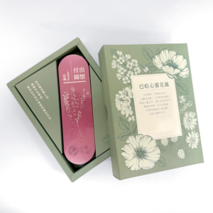 Flower Remedies Bookmark Set Multi-Layer Design Coated Paper Four-Color Printed Elegant Spot Gloss Self-Erecting Gift <b>Box</b> for - Product Image 2