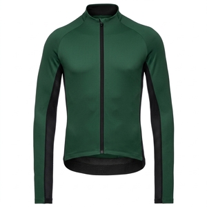 เสื้อปั่นจักรยานแขนยาวสีดำแบบซิปเต็มตัวทรงพอดีตัว - Product Image 1