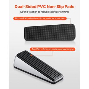Resistente 2-Pack Premium in lega di zinco tappo per porta biadesivo in PVC antiscivolo protezioni da parete autoadesive per vari ambienti - Product Image 4
