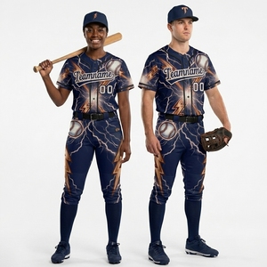 Uniforme de Béisbol Personalizado Sublimado para Equipos Juveniles, Camiseta de Béisbol Negra Lisa con Logotipo Bordado - Product Image 3