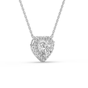 2.24 Carat Lab Grown Heart Brilliant Cut Diamond <b>Pendant</b> 14K <b>Solid</b> <b>Gold</b> IGI Certified Women's Jewelry - Product Image 2