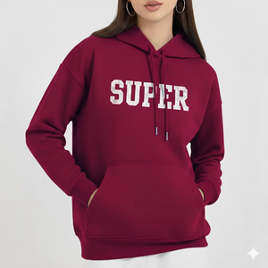 Women Oversized Hoodie Long Front Bamboo Velour Casual Loose Fit Premium Quality <b>Winter</b> <b>Top</b> - Product Image 1