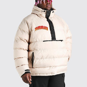 Chaqueta Acolchada de Invierno para Hombre, Estilo Puffer, Talla Grande, Color Beige, para Clima Frío - Product Image 4