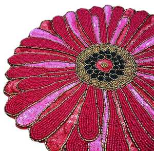 Handmade Luxury Floral <b>Beaded</b> Eco-Friendly <b>Placemat</b> for Home Dining Centerpiece Decor - Product Image 4