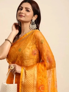 Sari en organza brodé KV Banarasi - Product Image 4