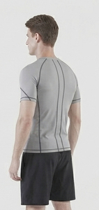 Customized Men Compression T Shirt Short Sleeve Crew Neck Gym Fitness Base Layer Men Sportswear <b>Trainer</b> Quick Dry Slimming Tee - Product Image 5
