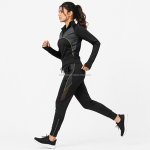 Conjunto Deportivo de Mujer con Media Cremallera para Correr y Hacer Ejercicio, Ropa Deportiva Personalizada con Logotipo, Fabricante Mayorista OEM ODM de Marca Privada - Product Image 3