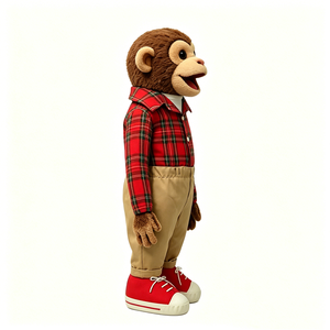 Marioneta de mono educativa para niños pequeños, marioneta de mono para juegos de rol, linda marioneta de mono sonriente - Product Image 2