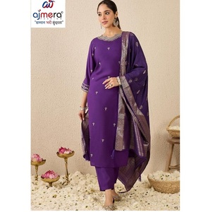 Ensemble Kurti Traditionnel de Créateur pour Femme – Tenue Ethnique Élégante pour Fêtes, Mariages et Bureau – Coupe Classique, Séchage Rapide, Infroissable - Product Image 1