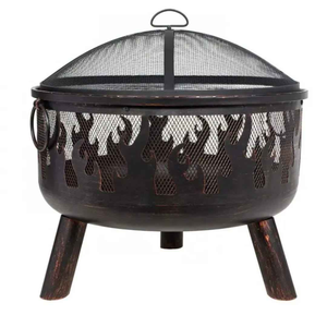 Barbecue et brasero d'extérieur en métal Skies Trader, chauffage de terrasse au gaz naturel avec grille de cuisson, écologique pour jardin, cour et camping - Product Image 3