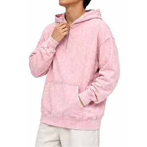Sweat-shirt vintage personnalisé à col zippé, unisexe, en molleton épais, style streetwear, avec logo personnalisé, fabricant de vêtements - Product Image 1
