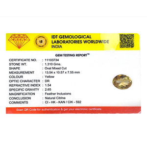 Natural Cat's Eye Citrine Loose Gemstone 6.55 Carat Certified Yellow 4mm - Product Image 4