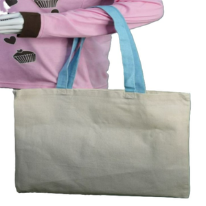 Sac fourre-tout en coton réutilisable personnalisé à faible MOQ, sac de courses en toile imprimé sur mesure, sac écologique pour femme avec logo, idéal pour la plage et la musique - Product Image 2