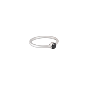 Bague de mariage classique en onyx noir naturel sertie dans un cadre |   Bague artisanale en argent sterling 925 - Product Image 2