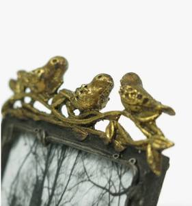 Marco de Fotos Ecológico de Latón con Diseño de Pájaro Vintage, Color Personalizado en Relieve, Orientación Vertical y Horizontal, Decoración para Mesa del Hogar - Product Image 3