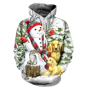 Sweat-shirt en molleton 100 % coton pour homme, motif drôle et mignon, idéal pour les fêtes de Noël 2021, couleur unie ou camouflage - Product Image 3
