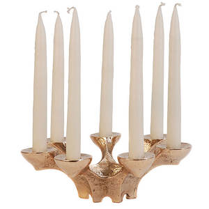 Candélabre en fonte à 7 bras, porte-bougies multiple, style rustique, vintage, antique - Product Image 5