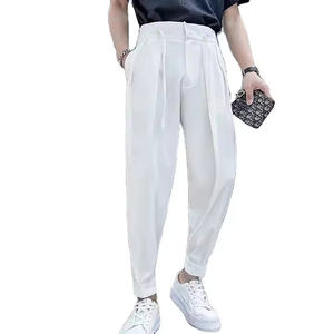 Pantalon décontracté homme 2025 de haute qualité, mode automne, coupe ample, taille mi-haute, 100% coton, infroissable, braguette zippée, multi-poches - Product Image 3