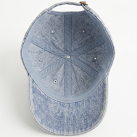 Gorra de Béisbol de Mezclilla Lavada Vintage de 6 Paneles, con Logotipo Personalizado de Alta Calidad, Azul Claro, Ajustable, Unisex