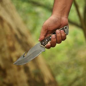 Cuchillo utilitario de punta afilada SHARP POINT TRADES, hoja de acero, mango de madera, espalda recta, no ajustable, 0.5mm de grosor, 6.7in de largo total - Product Image 2