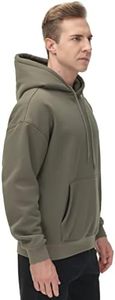 Sudadera con Capucha para Hombre, Color Sólido, 100% Algodón, Felpa, Corte Regular, Casual, con Bolsillo, Estilo Tejido Otoñal - Product Image 2