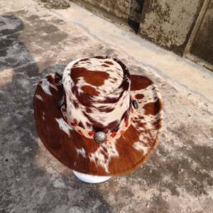 Chapeau de cowboy en cuir véritable, style western, chapeau en cuir classique pour homme, chapeau de cowboy en cuir durable - Product Image 5
