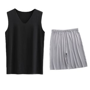 Ensemble débardeur et short pour homme 100 % coton, respirant et de haute qualité, idéal pour l'été - Product Image 5