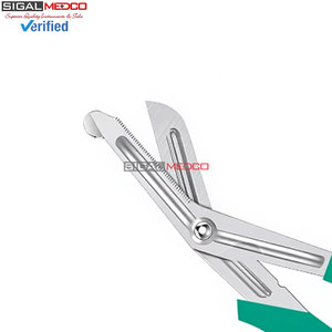 Tijeras de enfermería para traumatismos, de 5.5 pulgadas, color verde azulado, de acero inoxidable alemán de grado médico, para primeros auxilios, vendajes, emergencias, uso quirúrgico y EMT - Product Image 3
