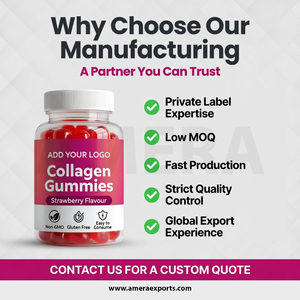 คอลลาเจนกัมมี่รสสตรอว์เบอร์รีแบรนด์ส่วนตัว |   ผู้จัดจำหน่ายอาหารเสริมบำรุงผิว ผม เล็บ แบบขายส่ง - Product Image 2