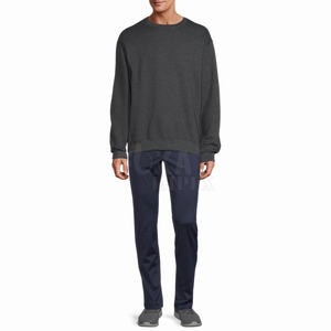 Sudadera de cuello redondo cálida de invierno con muestra gratis para hombre de manga larga, jersey con forro polar, elegante, informal, cómodo, a la venta - Product Image 2