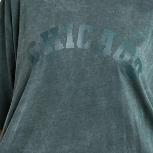 Camiseta de Algodón de Alta Calidad para Mujer, Personalizada con Bordado y Logotipo, Estilo Urbano, Corte Holgado y Largo, en Venta - Product Image 6