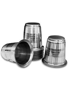 Juego de vasos de chupito de acero inoxidable para whisky, vodka, tequila, ron, fiestas, bares, camping y uso en exteriores. - Product Image 3
