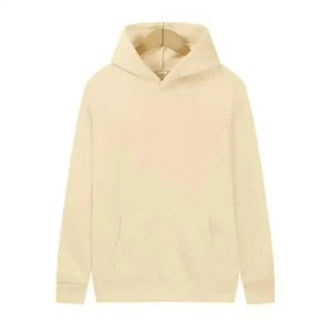 Sweat-shirt à capuche pour homme, couleur unie, coton, molleton français, décontracté, manches longues, poche, coupe classique, vêtements d'automne 2027 - Product Image 1