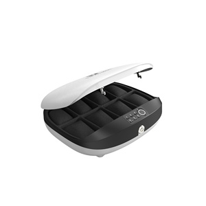 watch pillow storage packing box, watch stand case with fingerprint safe locking