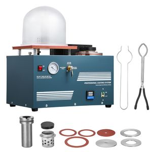 Macchina per microfusione sottovuoto all-in-one pratica con manometro di precisione, forno di fusione e porta per iniezione olio, per 3kg di cera - Product Image 1
