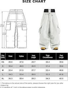 Pantalon de ski baggy personnalisé pour homme, imperméable, en nylon, cargo, isolé, pour snowboard, vente en gros OEM - Product Image 6
