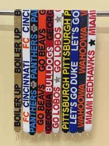 Handmade Beaded <b>Straps</b>. College , University Gamedays <b>Straps</b> With Clear Bag - Product Image 3