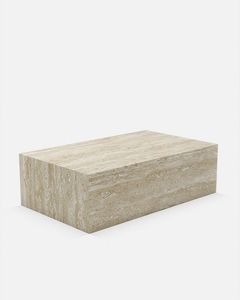 Table basse rectangulaire en travertin à prix de gros, table centrale en pierre naturelle, décoration moderne pour salon, vente en gros pour exportation - Product Image 6