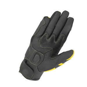 Gants de moto en cuir respirant enduit de PU, à doigts complets, unisexes, pour le cyclisme et la conduite, avec protection des articulations en carbone, marque privée - Product Image 3