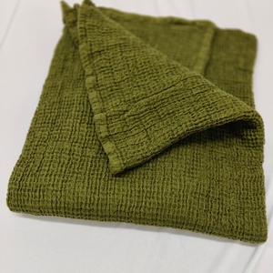 Khakki Textured Waffle Weave 100% Cotton Bath Towel Lightweight Soft - Product Image 2